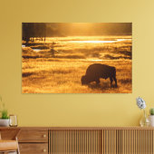 Man en beest canvas afdruk (Insitu (Woonkamer))
