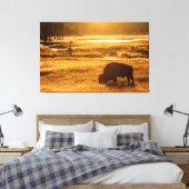 Man en beest canvas afdruk (Insitu (Slaapkamer))