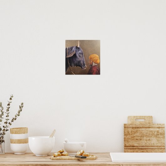 Man en Bull Poster (Keuken)