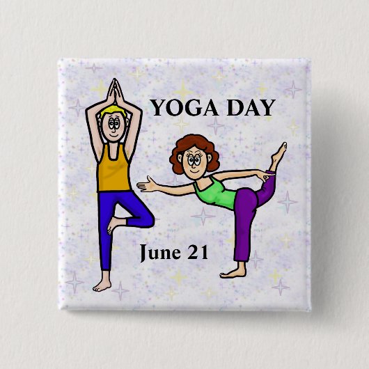 Man en Button Yoga Day (Voorkant)
