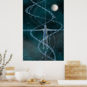 Man en Cyberspace Poster (Keuken)