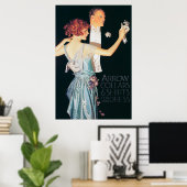 Man en damesdansen door Leyendecker Poster (Thuiskantoor)