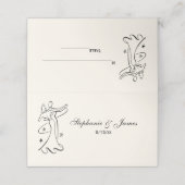 Man- en damesdanseringskaartje Plaats kaartenvoorr Plaatskaartje (Buitenkant ongevouwen)