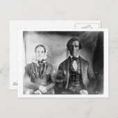 Man en dameskoppel 1840 briefkaart (Voorkant / Achterkant)