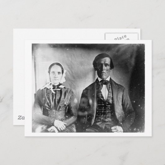 Man en dameskoppel 1840 briefkaart (Voorkant / Achterkant)