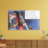 Man- en damesparen in kaarslicht canvas afdruk (Insitu (Woonkamer))