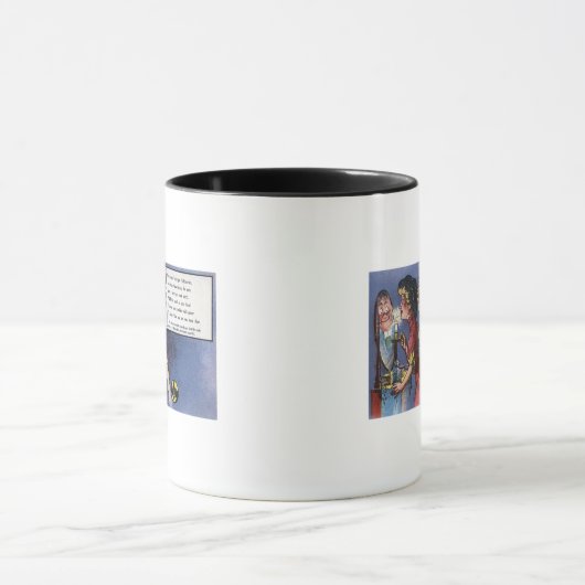 Man- en damesparen in kaarslicht mok (Midden)