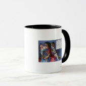 Man- en damesparen in kaarslicht mok (Voorkant rechts)