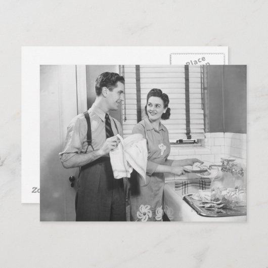 Man- en damesvernissen briefkaart (Voorkant / Achterkant)