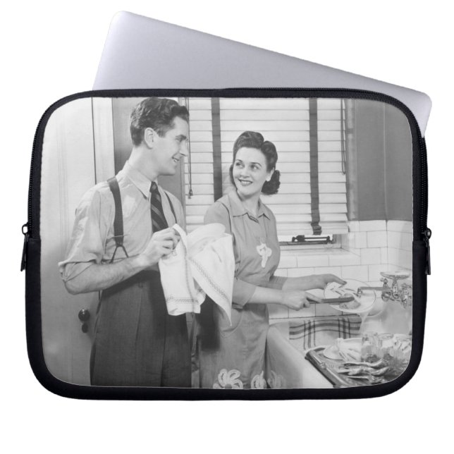 Man- en damesvernissen laptop sleeve (Voorkant)