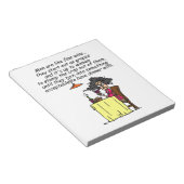 Man en de Fijne Humor van de Wijn Notitieblok (Schuin)