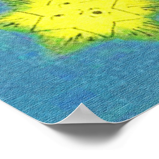 Man en de maan poster (Hoek)