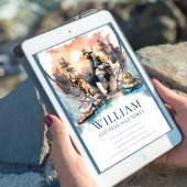 Man en Dog Adult Gevist Verjaardag Kaart