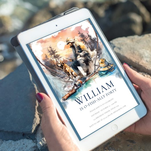 Man en Dog Adult Gevist Verjaardag Kaart