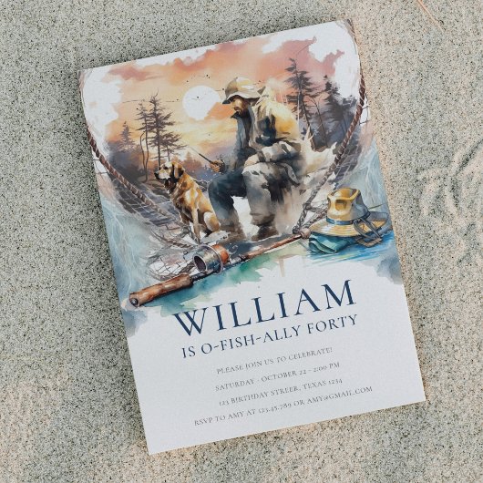 Man en Dog Adult Gevist Verjaardag Kaart