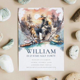 Man en Dog Adult Gevist Verjaardag Kaart