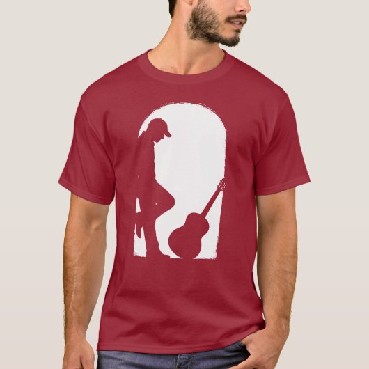 Man En Gitaar T-Shirt (Voorkant)