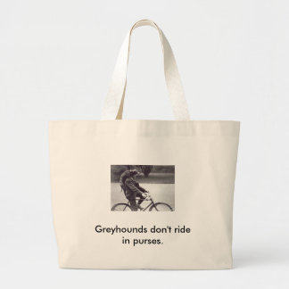 Man en grijs op de fiets in Engeland, Grote Tote Bag