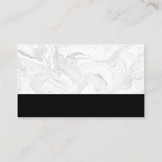 Man en haarstijl, op maat gemaakt | Marmer Visitekaartje (Achterkant)