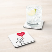 Man en hart bier onderzetter (Rechterzijde)