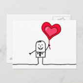 Man en hart briefkaart (Voorkant / Achterkant)