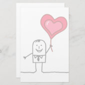 Man en hart briefpapier (Voorkant / Achterkant)