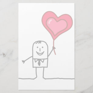 Man en hart briefpapier