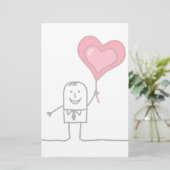 Man en hart briefpapier (Staand voorkant)