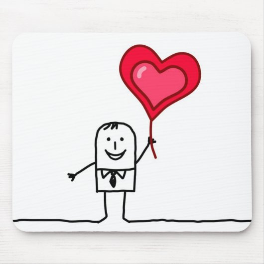 Man en hart muismat (Voorkant)