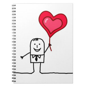 Man en hart notitieboek