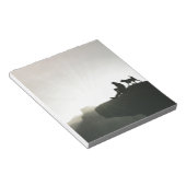 Man en hond Bond op de berg Notitieblok (Schuin)