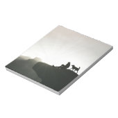 Man en hond Bond op de berg Notitieblok (Linkerzijde)