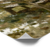 Man en hond genieten van het winterlandschap poster (Hoek)
