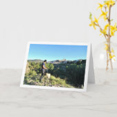 Man en hond op het Spaanse gebergte Kaart (Gele Bloem)