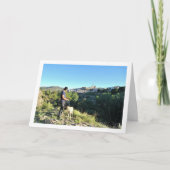 Man en hond op het Spaanse gebergte Kaart (Voorkant)