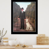 Man en Hond Oude Poster (Keuken)