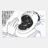 MAN EN KAMPEN RECHTHOEKIGE STICKER (Voorkant)