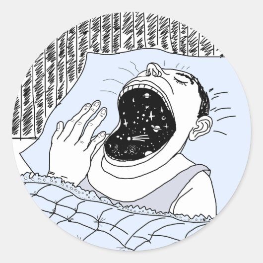 MAN EN KAMPEN RONDE STICKER (Voorkant)