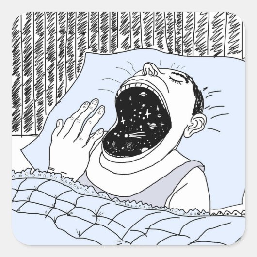 MAN EN KAMPEN VIERKANTE STICKER (Voorkant)