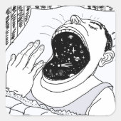 MAN EN KAMPEN VIERKANTE STICKER (Voorkant)