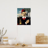 Man en kat, Henri Rousseau Poster (Keuken)
