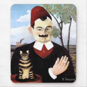 Man en kat van Henri Rousseau Muismat