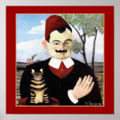 Man en kat van Henri Rousseau Poster (Voorkant)