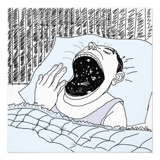 man en kosmos foto afdruk (Voorkant)
