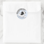 man en kosmos ronde sticker (Tas)