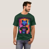 man en leeuwenmeisje t-shirt (Voorkant volledig)