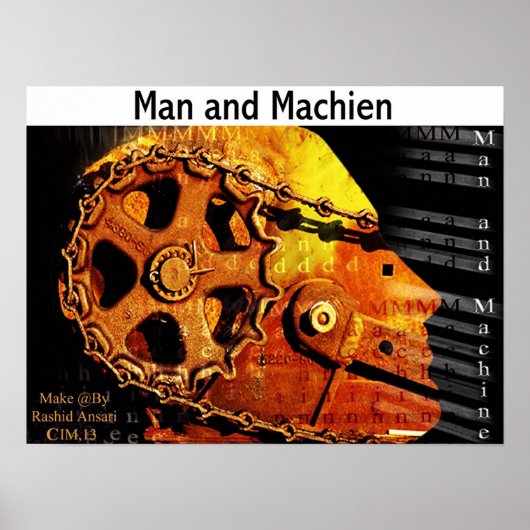 Man en machines poster (Voorkant)