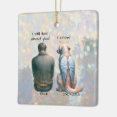 Man en Mannelijke Hond Memorial Keramisch Ornament (Links)