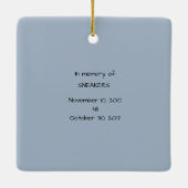 Man en Mannelijke Hond Memorial Keramisch Ornament (Achterkant)