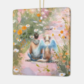 Man en Mannelijke Hond Memorial Keramisch Ornament (Links)